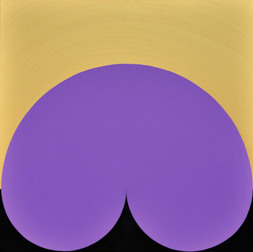 Wenlan Hu Frost - Purple Curvescape on Gold and Black No.1