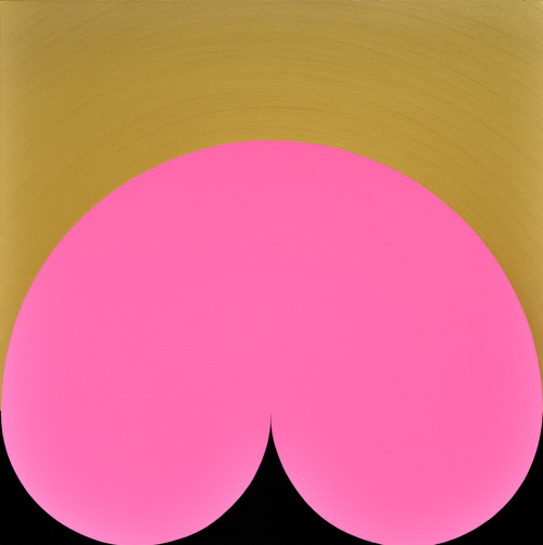 Wenlan Hu Frost - Pink Curvescape on Gold and Black No.1