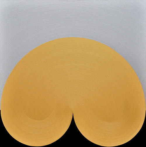 Wenlan Hu Frost - Gold Curvescape on Silver and Black No.1